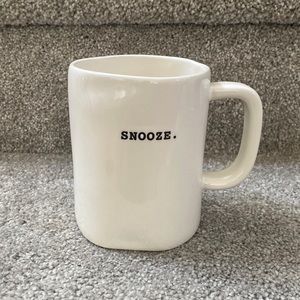 Rae Dunn SNOOZE Type Mug